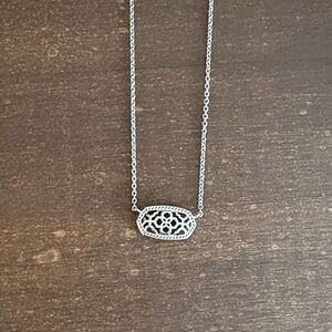 Silver Kendra Scott filigree pendant